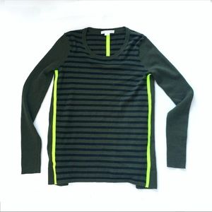 Striped Olive and Black Sweater